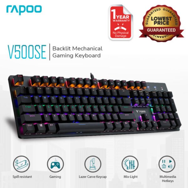 Upgrade Your Gaming Setup with the Sleek and Stylish Rapoo V500 Pro/SE Mechanical Keyboard