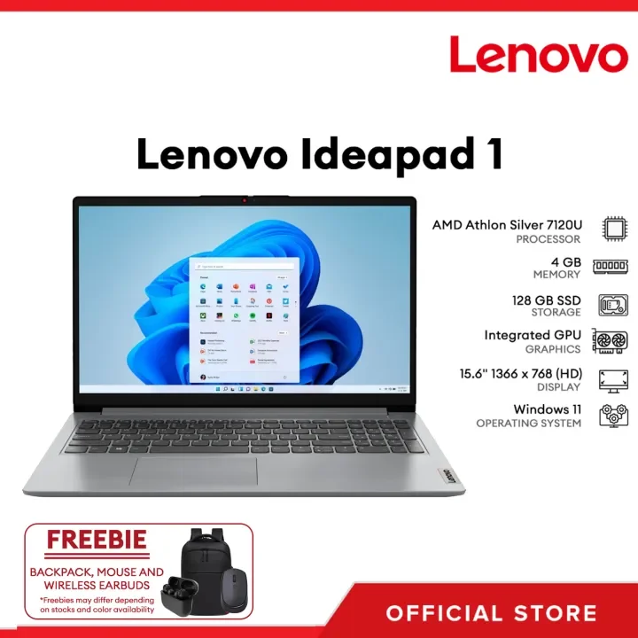 Lenovo Ideapad 1 15.6" Laptop - Lightweight, Budget-Friendly, and Efficient