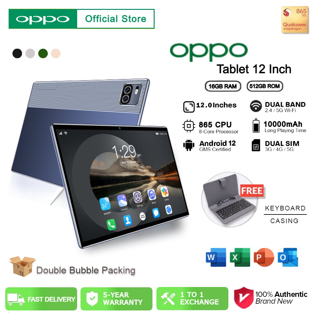 Oppo Pad Air Dual SIM 11.2-Inch 5G Tablet | 16GB RAM, 512GB ROM for Learning & Productivity