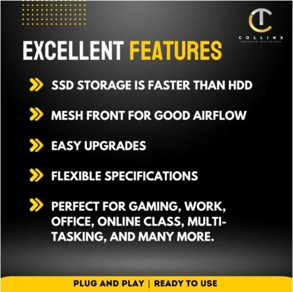 High-Performance AMD Ryzen 5 4650G / 5600G Gaming & Office Desktop PC | Radeon Graphics | Plug & Play | Freebies Included