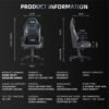 GAMEFORGE Dark Shadow Gaming Chair - Magnetic Headrest, 4D Adjustable Armrests, Ergonomic Design with Height & Tilt Adjustability