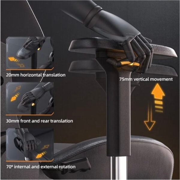 GAMEFORGE Dark Shadow Gaming Chair - Magnetic Headrest, 4D Adjustable Armrests, Ergonomic Design with Height & Tilt Adjustability