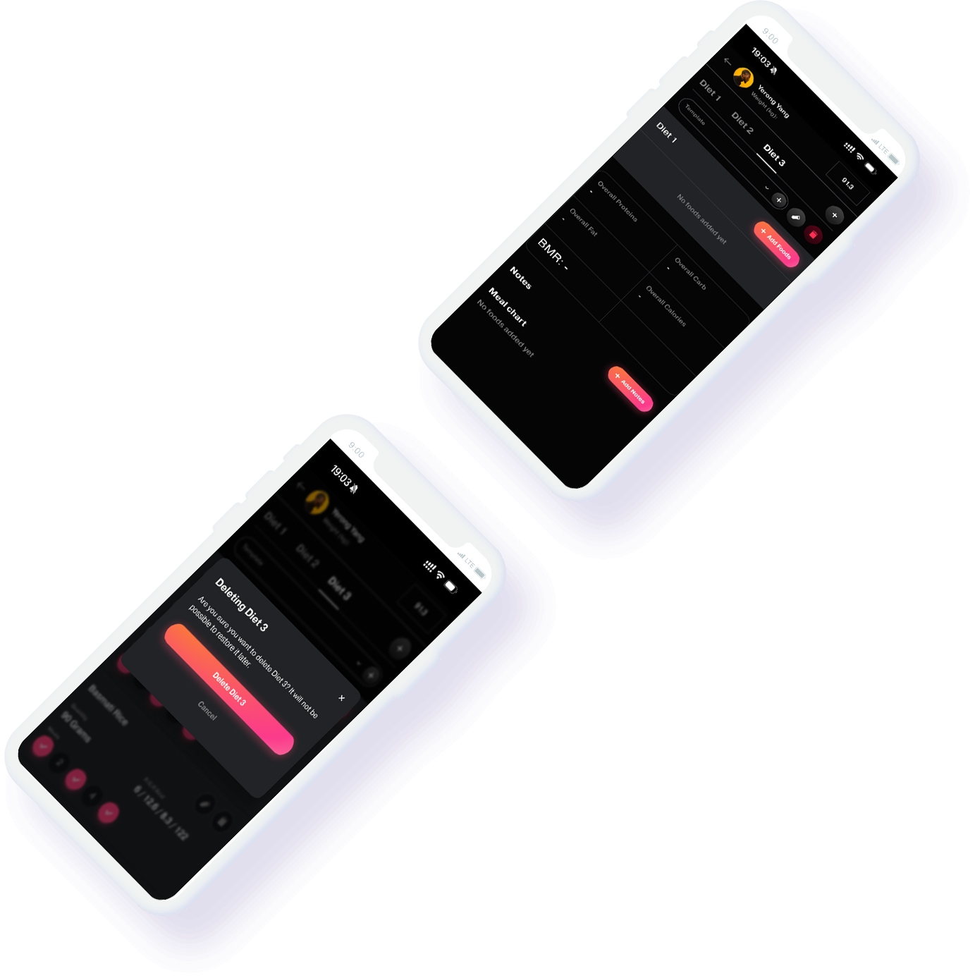 ZealFit mobile app screens for trainer planning