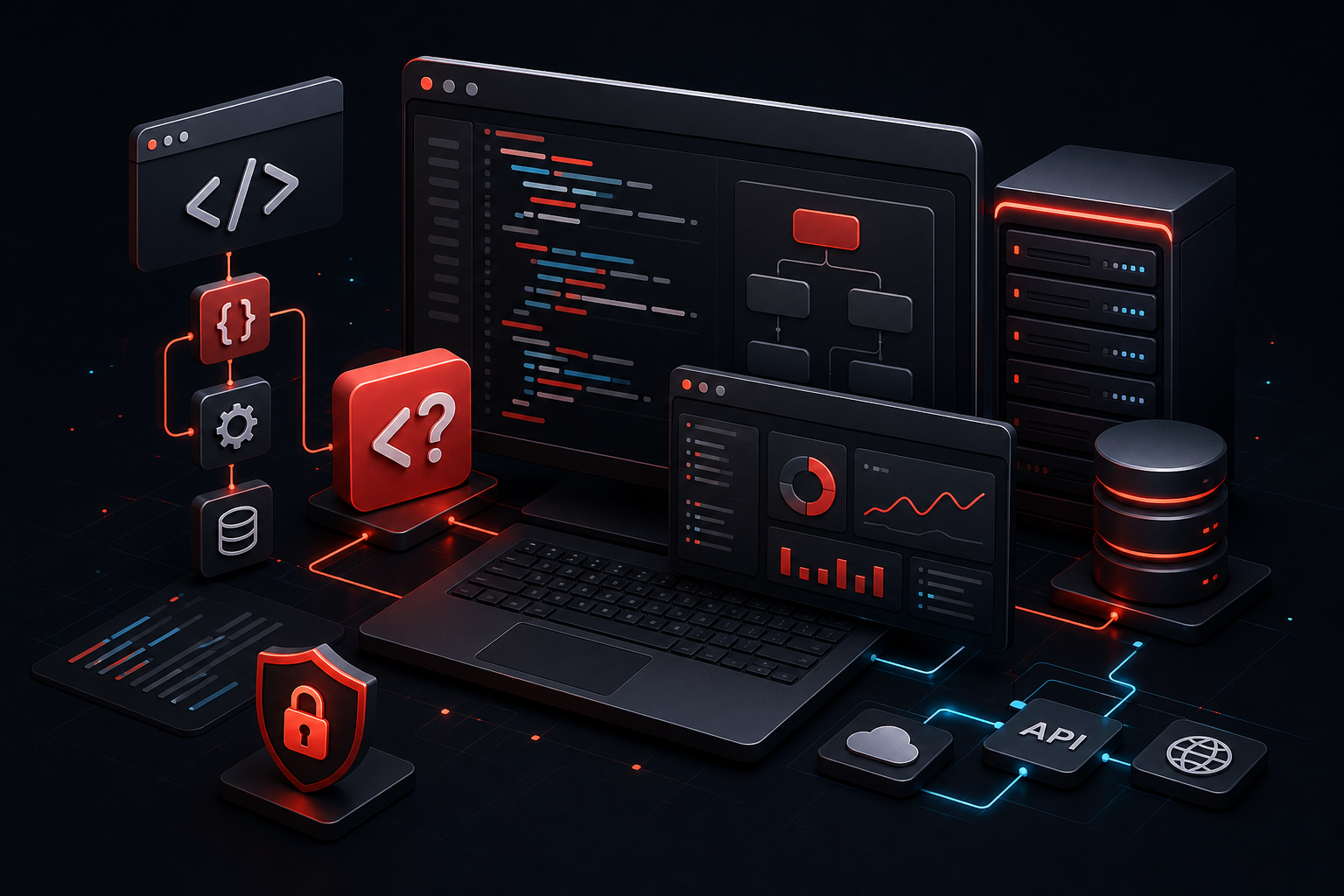 Generated backend programming illustration